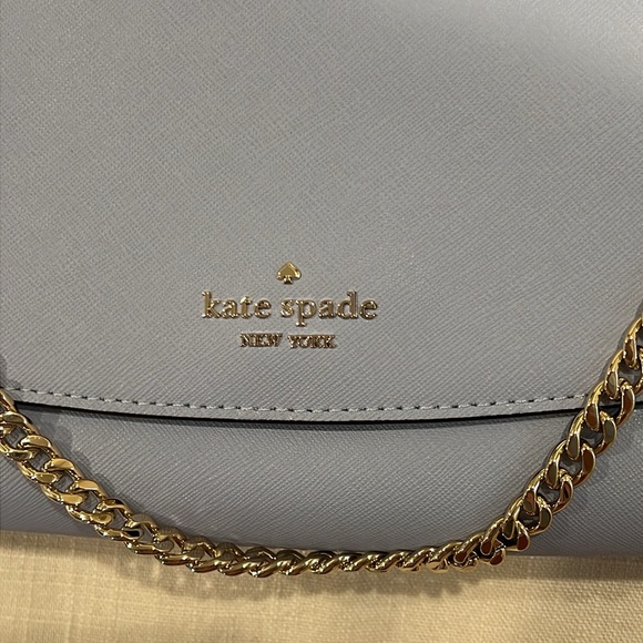 NWOT Kate Spade Greer Periwinkle Crossbody Purse with Silver Chain Strap Detail - Picture 4 of 8
